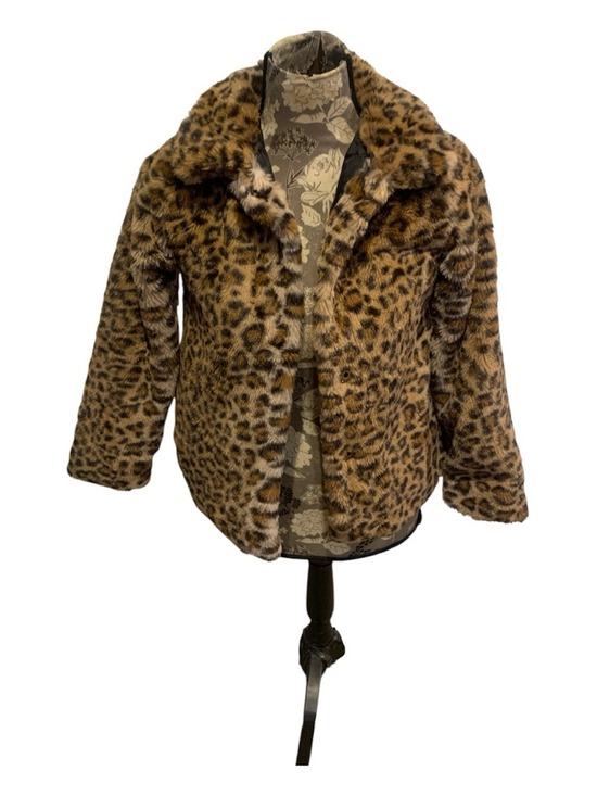Other - Leopard Print Faux Fur Girl’s Jacket size 10